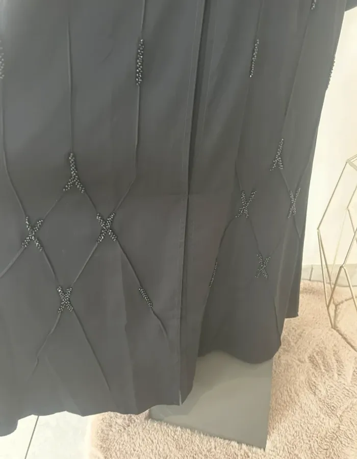 Abaya perlée noire dubai neuve - photo numéro 5