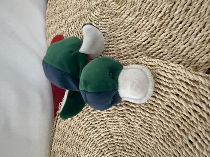 doudou canard corps souple vert bleu Bordeau - photo numéro 2