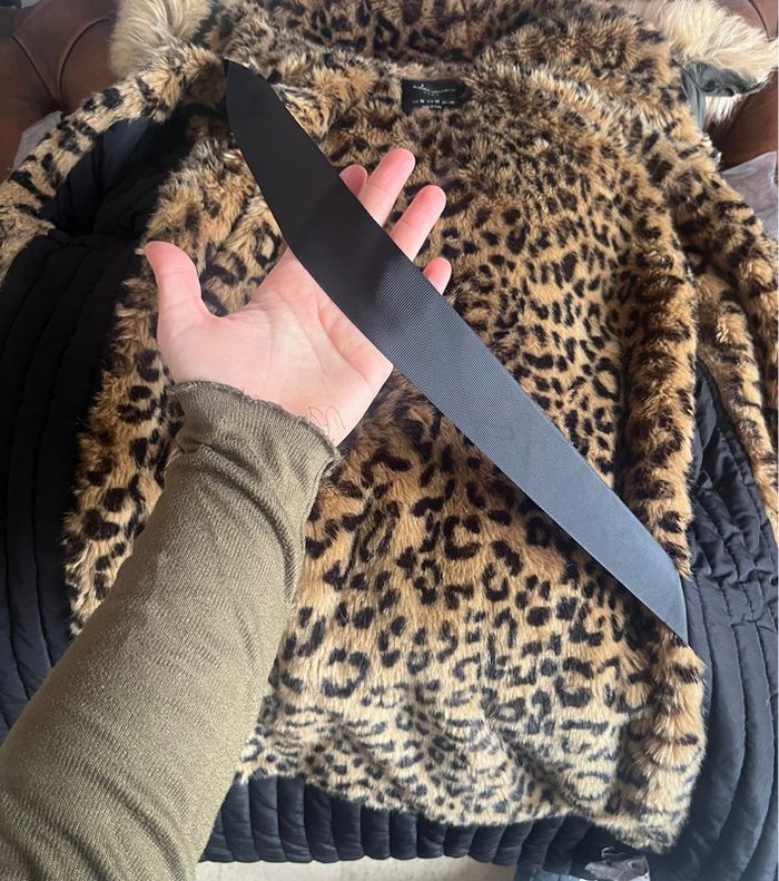 Manteau Zara Kaki Fourrure Taille M - photo numéro 9