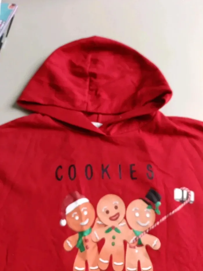Pull de Noël ckj taille xl cookies selfie rouge - photo numéro 6