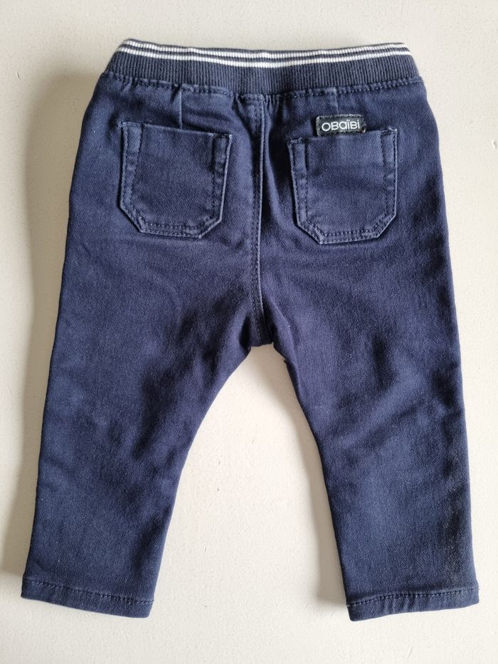Pantalon Obaïbi 6 mois bleu marine - photo numéro 2