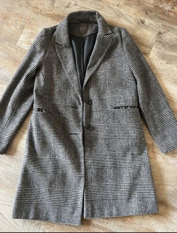 Manteau long à carreaux