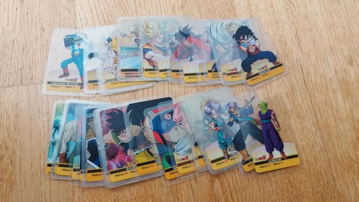 Lot 44 Cartes Lamincards Dragon Ball Z Part Super 4 ITA cards edibas set platino