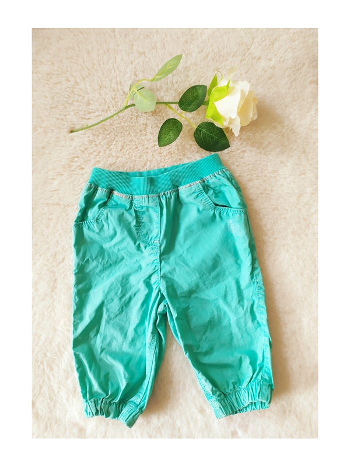 Pantalon Orchestra bébé fille 6 mois vert turquoise printemps-été
