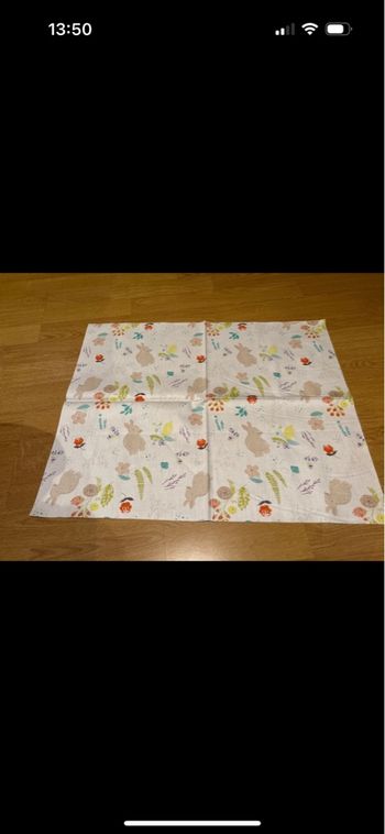 Morceau de tissu lapin 56*45cm neuf