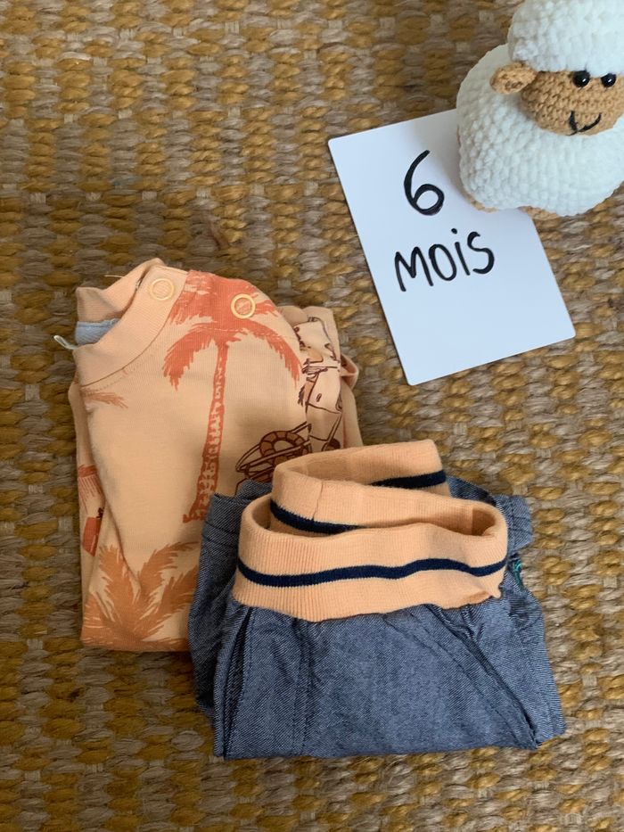 Ensemble pantalon T-shirt 6 mois - photo numéro 3