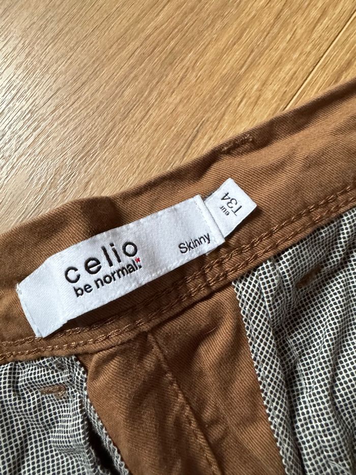 Pantalon Chino marron skinny - photo numéro 7