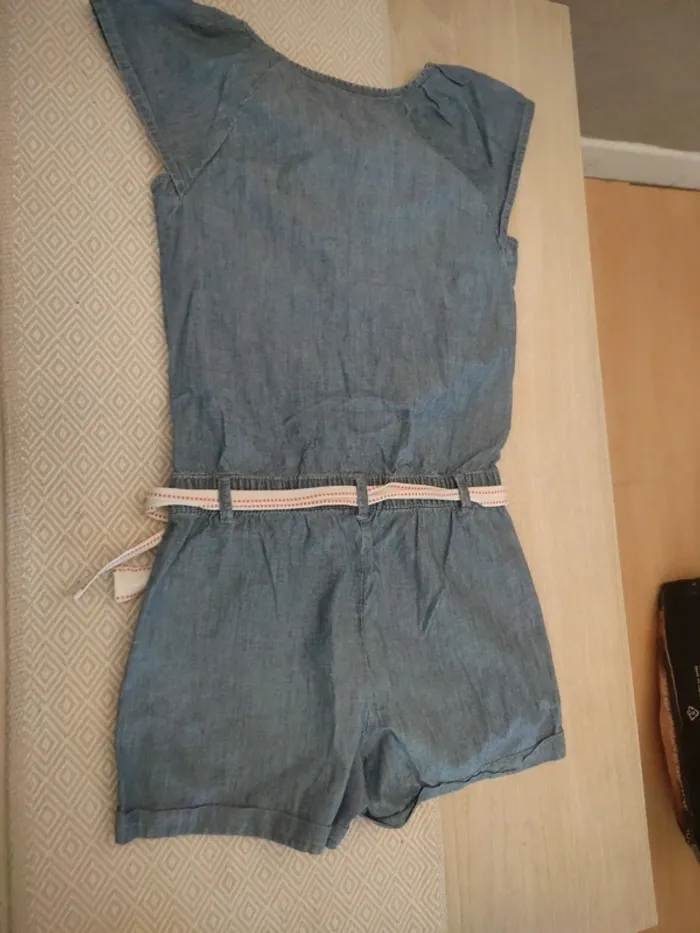 Combishort jeans fluide Okaïdi 10 ans - photo numéro 4