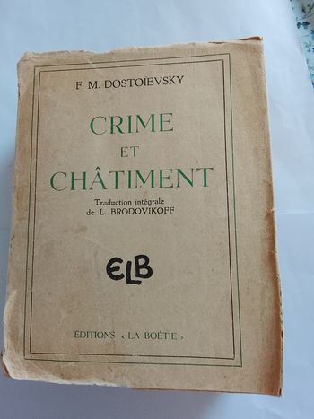 Crime et châtiment Dostoïevsky 