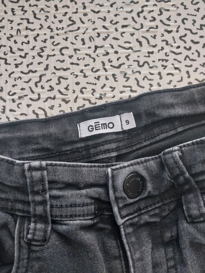 jean noir délavé slim garçon 9 ans gemo basique tendance - photo numéro 2