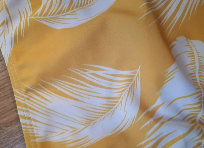 Maillot de bain 2 pièces jaune imprimé palmier 40 - photo numéro 5