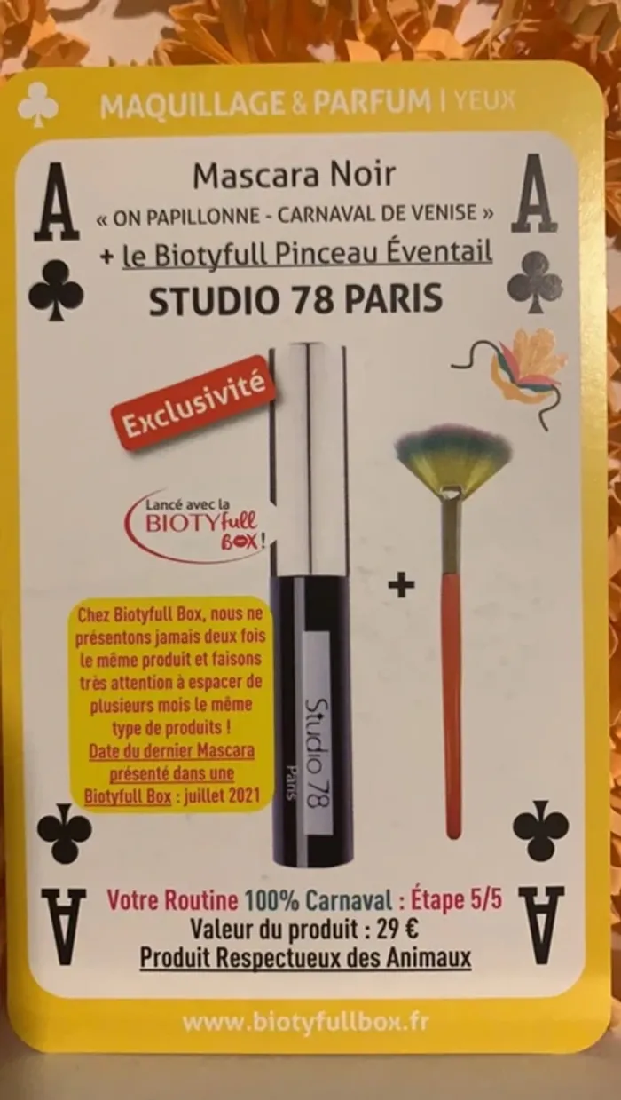 Mascara noir "on papillonne - carnaval de Venise" - photo numéro 6