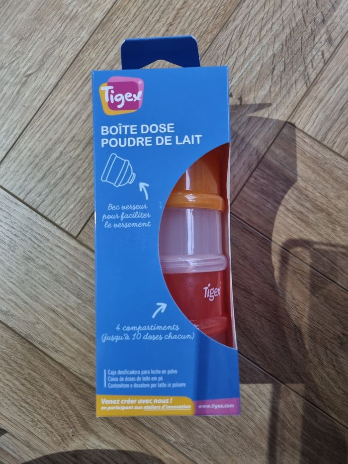4 Boites dose poudre de lait tigex