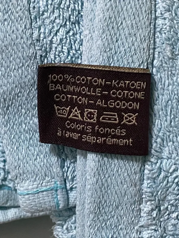 Lot de 4 serviettes bleues Torrente Couture - photo numéro 4