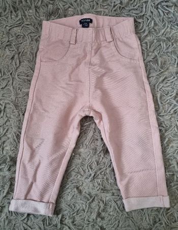 Pantalon legging style jeans rose clair 12mois