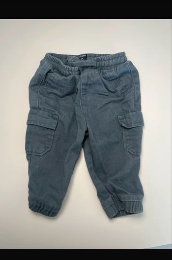 👖 Lot de 3 pantalons cargo bébé (bleu, beige, vert)
