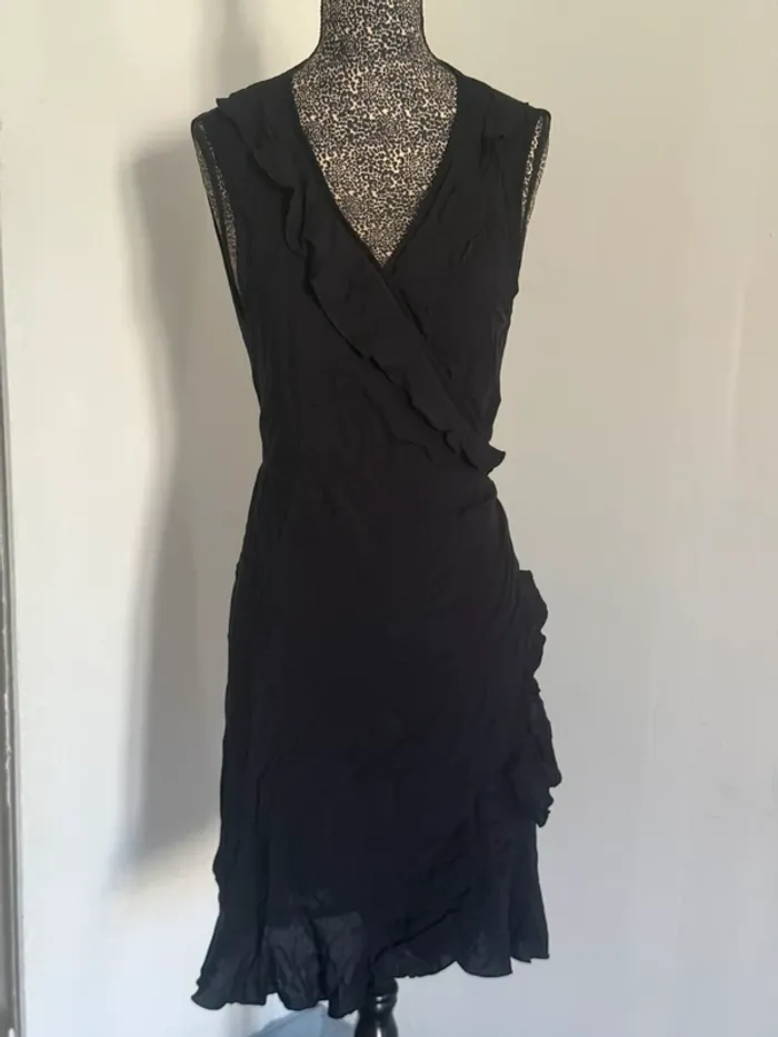 Robe portefeuille noire Calzedonia – Taille L – Neuve