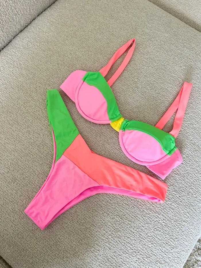 Bikini fluo Kalk swimwear 🌷