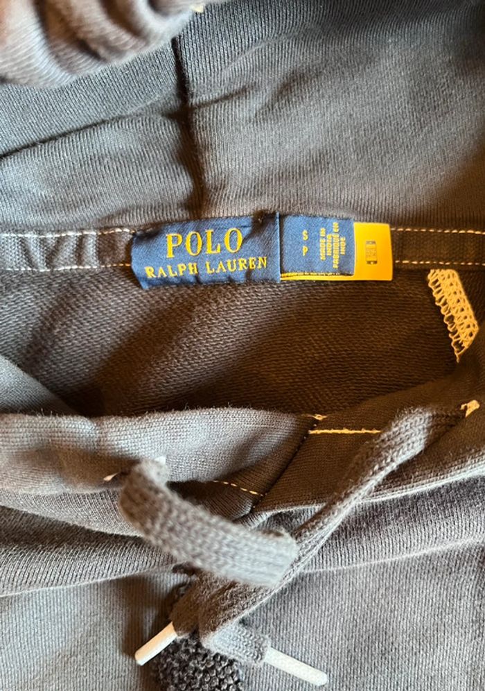 Ralph Lauren sweat capuche coupe courte taille S très bon état gris anthracite - photo numéro 5