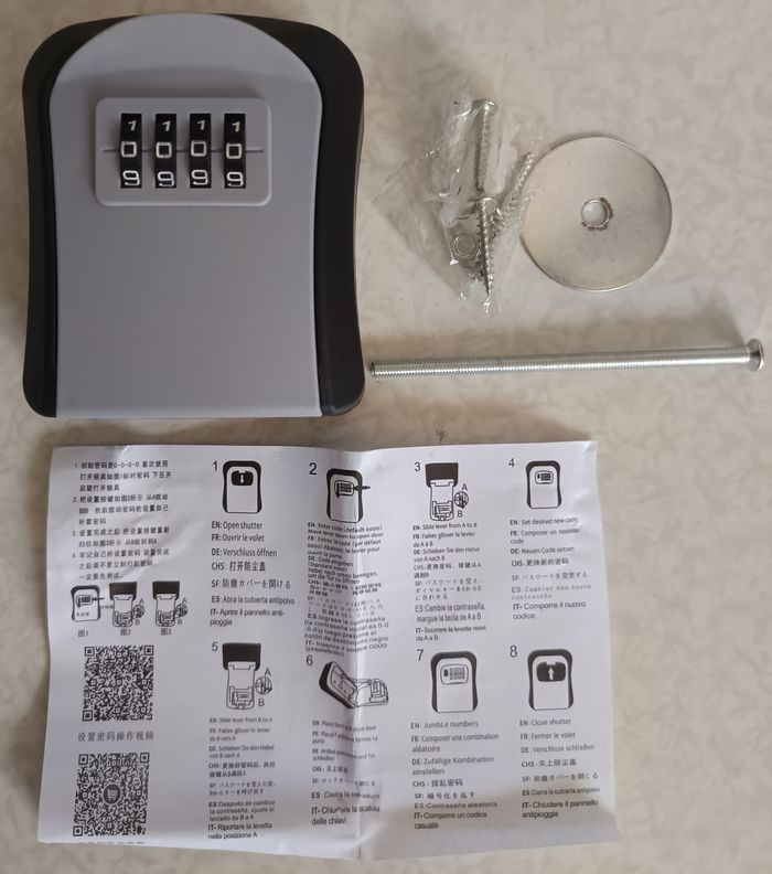 Coffre Fort à Clé Étanche avec Code Mot de Passe Boîte de Rangement Porte-clés - photo numéro 2