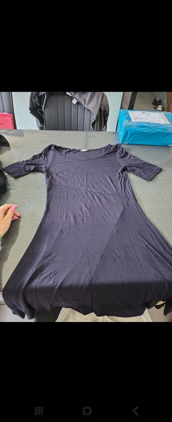 Robe mi longue in extenso bleu marine