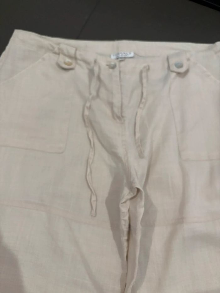 Pantacourt en lin taille XXL - photo numéro 4