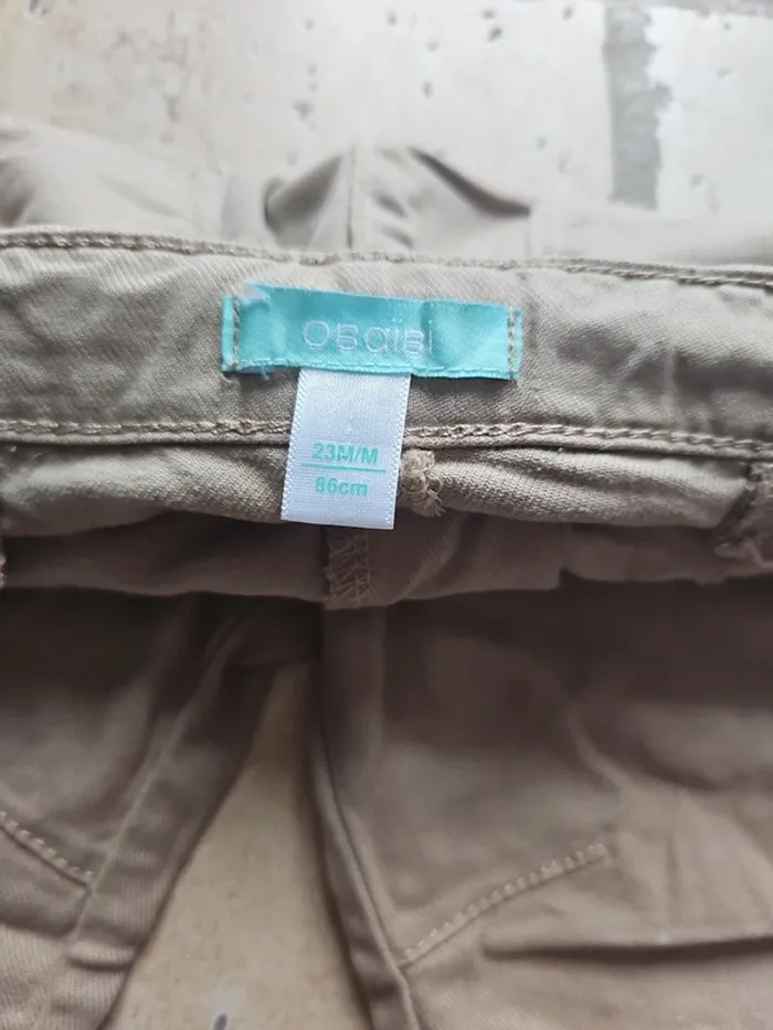 Pantalon chino beige - Obaïbi - 23 mois/86 cm - photo numéro 4