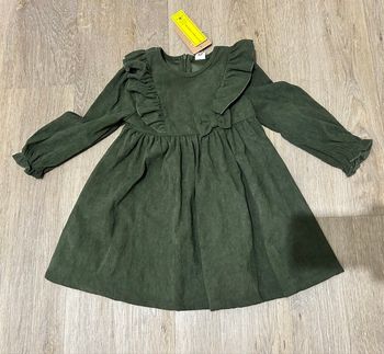 Robe en velours kaki