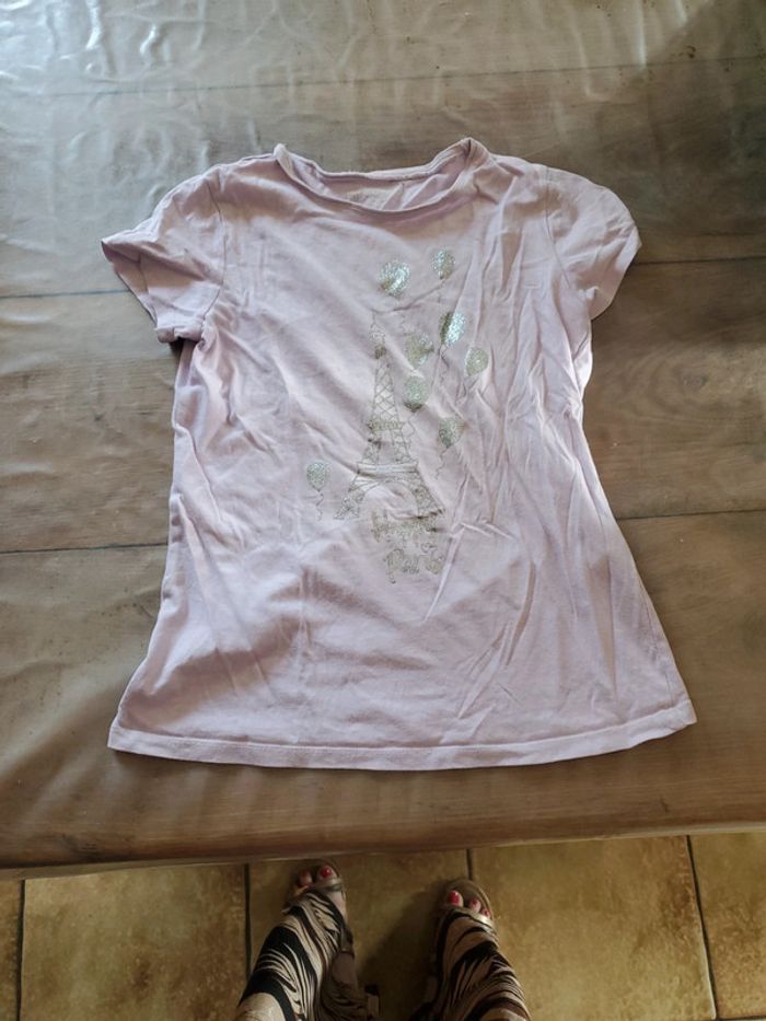 Tee shirt rose Happy Paris - photo numéro 2
