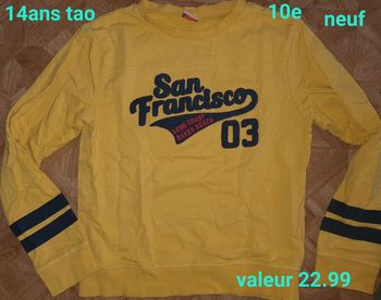 Pull 14ans tape a loeil