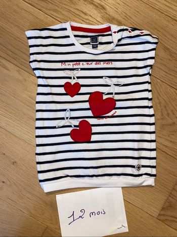 Robe en laine épaisse marinière – 12 mois