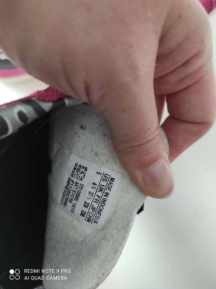 Basket adidas rose 37 1/3 peu porté - photo numéro 4