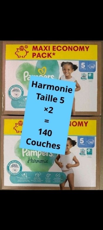 Couches pampers taille 5  ×2 harmonie