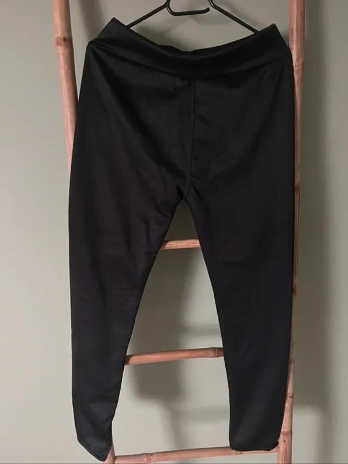 Legging noir chaud doublé polaire intérieur doux - Taille L - photo numéro 2