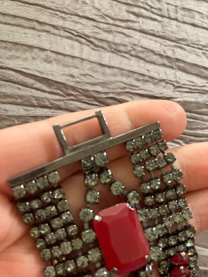 Bracelet rouge et diamanté - photo numéro 8