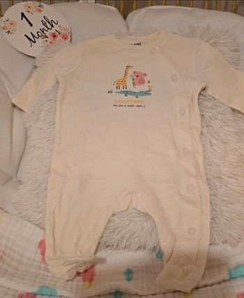 Pyjama Kiabi 1 mois 100% coton de 52 à 55cm