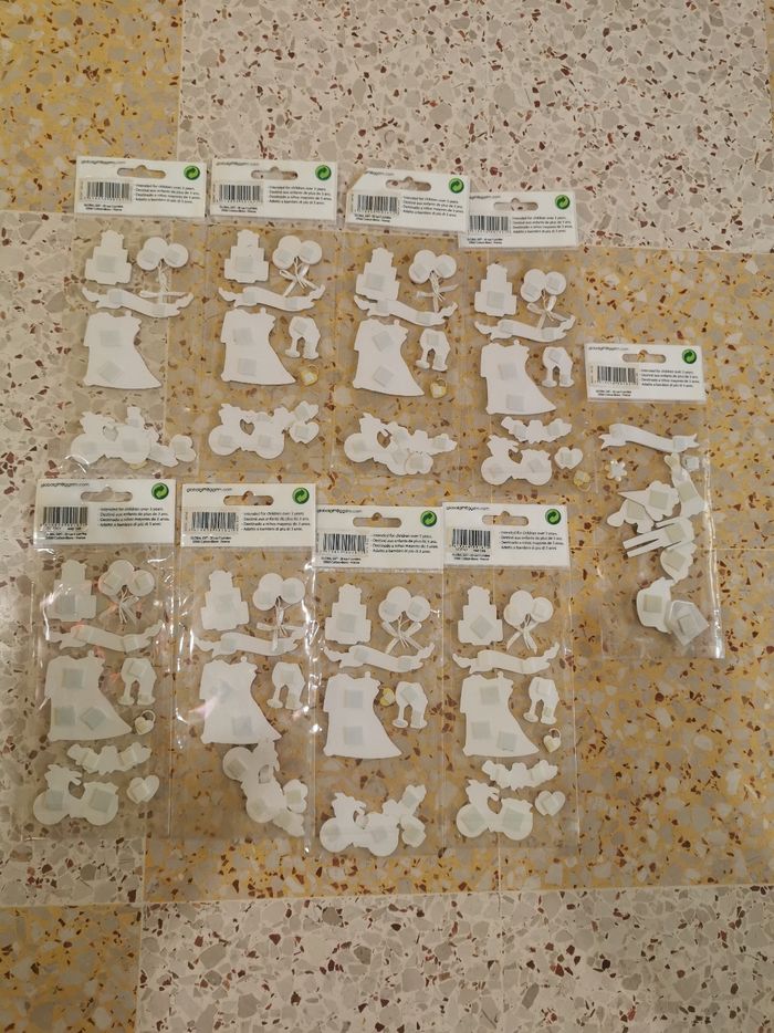 Lot de 9 paquets autocollants mariage neufs - photo numéro 4