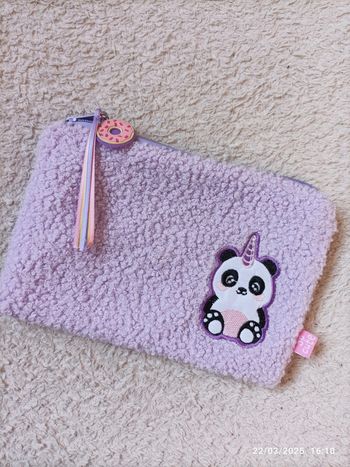 Trousse tissu lila kawaii