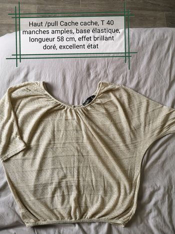 Haut, pull manches amples cache cache T 40