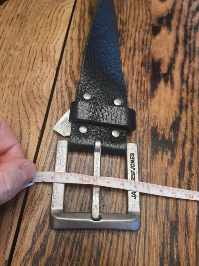 Ceinture homme Jack&Jones en cuir noir 85cm - photo numéro 15