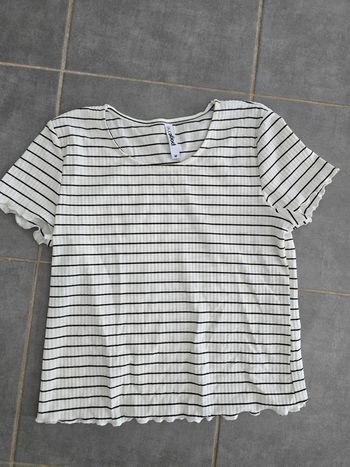 Tee shirt côtelé