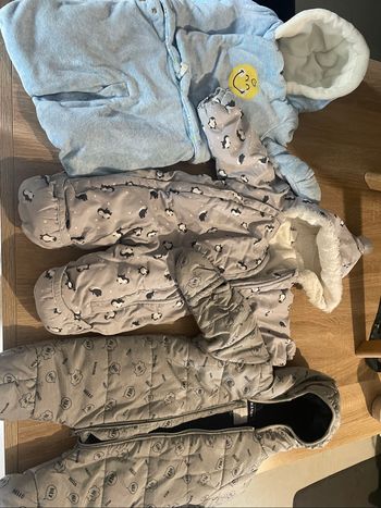 Lot de 3 combinaisons pilote bébé garçon –