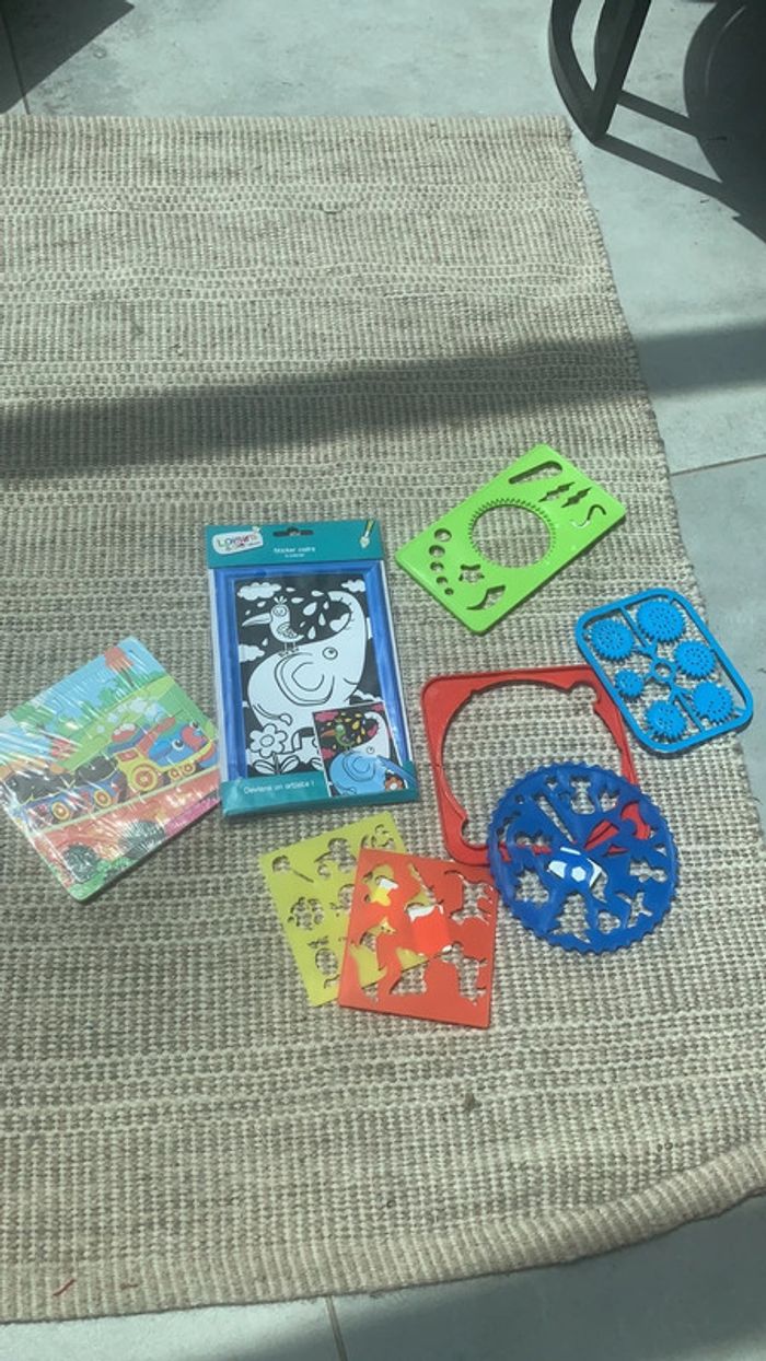 Lot loisirs créatif idéal activité familiale jeune enfant vacances dessin puzzle