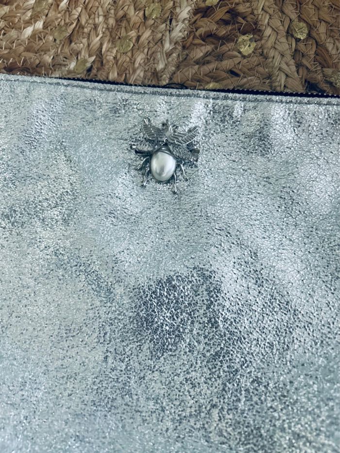 Joli sac pochette Zara argenté - photo numéro 2