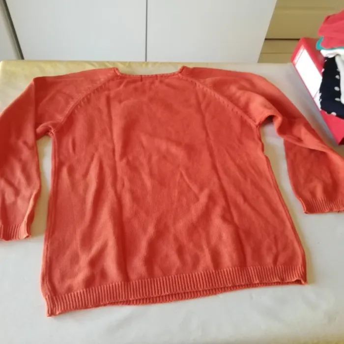 Pull été en coton Camaïeu orange t. 1 mais 38 - photo numéro 7
