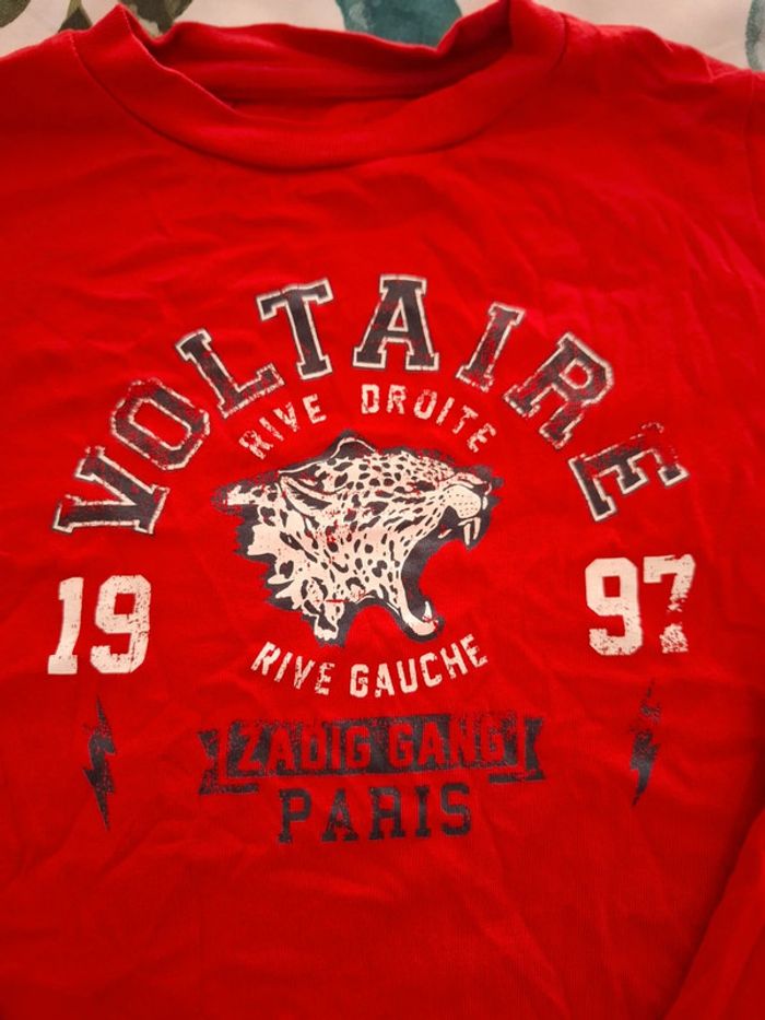 T'shirt longues manches rouge Zadig&Voltaire 🥨 - photo numéro 2