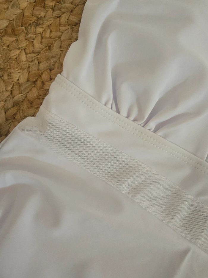 Maillot de bain 1 pièce blanc avec transparentes taille S neuf - photo numéro 3