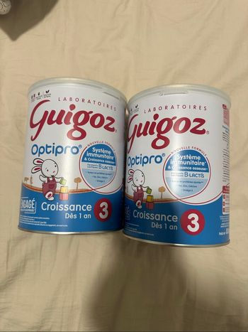 Lot 2 Guigoz optipro 3