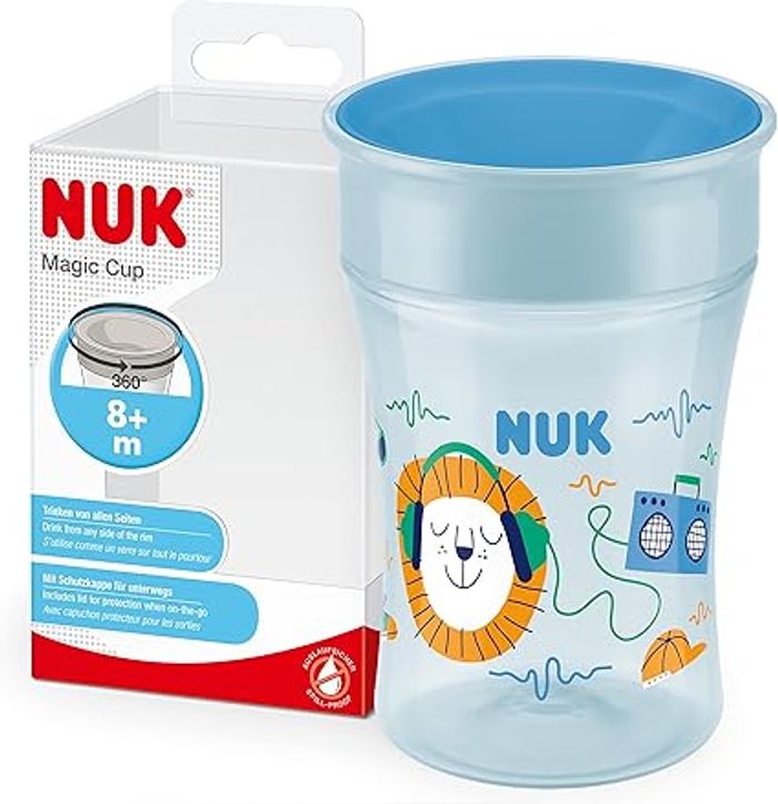 Tasse Verre Gobelet Nuk Magic Cup Hérisson Bleu 8+ M - photo numéro 7