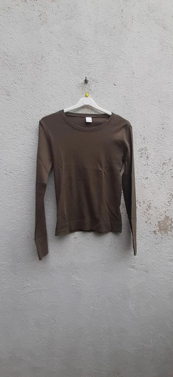 Haut manches longues kaki Camaïeu taille 1